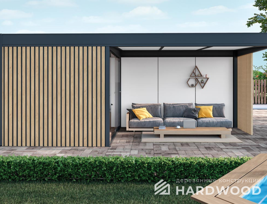 Прямоугольная беседка для дачи №44 - фото 1649