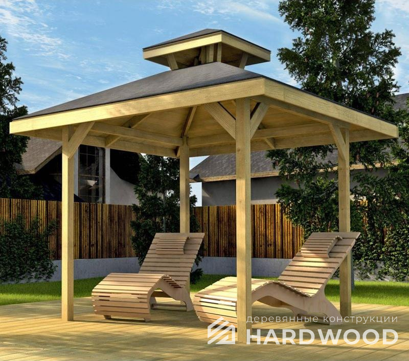 Мини беседка для дачи №83 - фото 1867
