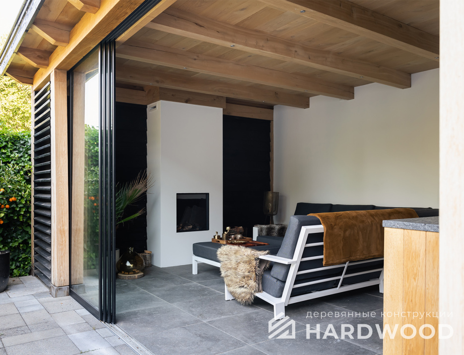 Беседка с сараем и панорамой №36 - фото 1584